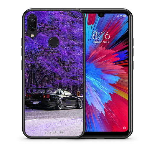 Θήκη Αγίου Βαλεντίνου Xiaomi Redmi Note 7 Super Car από τη Smartfits με σχέδιο στο πίσω μέρος και μαύρο περίβλημα | Xiaomi Redmi Note 7 Super Car case with colorful back and black bezels