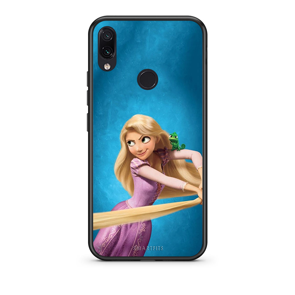 Xiaomi Redmi Note 7 Tangled 2 Θήκη Αγίου Βαλεντίνου από τη Smartfits με σχέδιο στο πίσω μέρος και μαύρο περίβλημα | Smartphone case with colorful back and black bezels by Smartfits