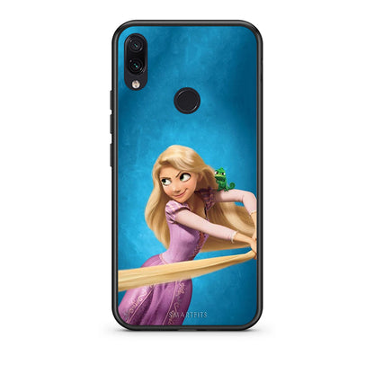 Xiaomi Redmi Note 7 Tangled 2 Θήκη Αγίου Βαλεντίνου από τη Smartfits με σχέδιο στο πίσω μέρος και μαύρο περίβλημα | Smartphone case with colorful back and black bezels by Smartfits