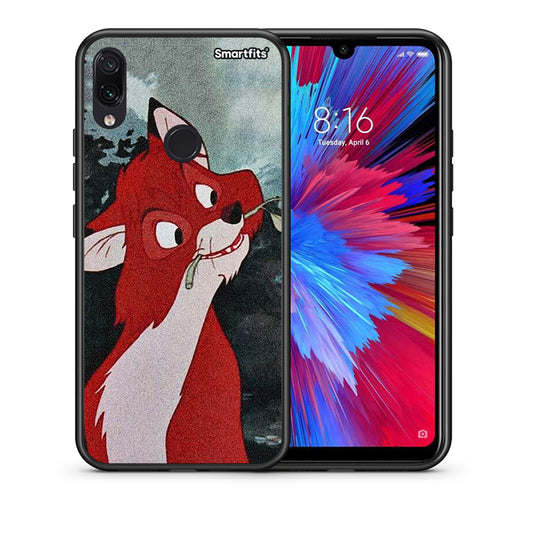 Θήκη Xiaomi Redmi Note 7 Tod And Vixey Love 1 από τη Smartfits με σχέδιο στο πίσω μέρος και μαύρο περίβλημα | Xiaomi Redmi Note 7 Tod And Vixey Love 1 case with colorful back and black bezels