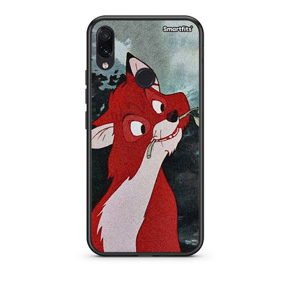 Xiaomi Redmi Note 7 Tod And Vixey Love 1 θήκη από τη Smartfits με σχέδιο στο πίσω μέρος και μαύρο περίβλημα | Smartphone case with colorful back and black bezels by Smartfits