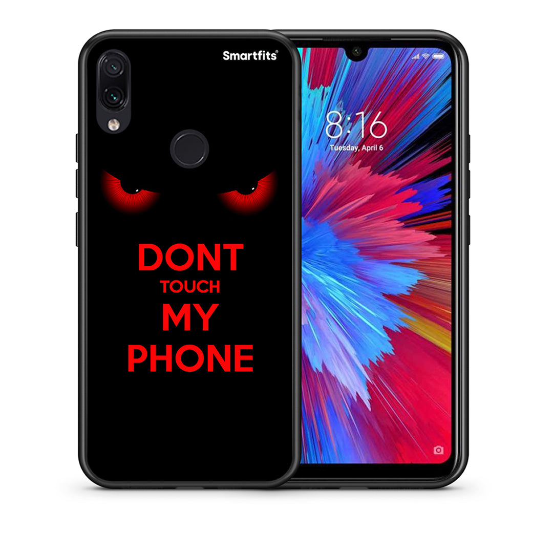 Θήκη Xiaomi Redmi Note 7 Touch My Phone από τη Smartfits με σχέδιο στο πίσω μέρος και μαύρο περίβλημα | Xiaomi Redmi Note 7 Touch My Phone case with colorful back and black bezels