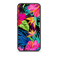 Thumbnail for Xiaomi Redmi Note 7 Tropical Flowers θήκη από τη Smartfits με σχέδιο στο πίσω μέρος και μαύρο περίβλημα | Smartphone case with colorful back and black bezels by Smartfits