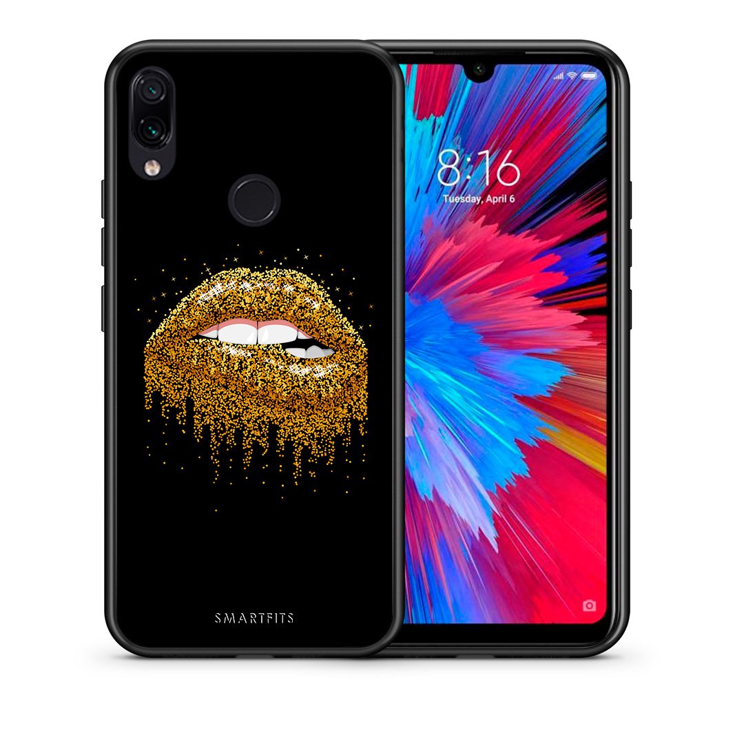 Θήκη Xiaomi Redmi Note 7 Golden Valentine από τη Smartfits με σχέδιο στο πίσω μέρος και μαύρο περίβλημα | Xiaomi Redmi Note 7 Golden Valentine case with colorful back and black bezels