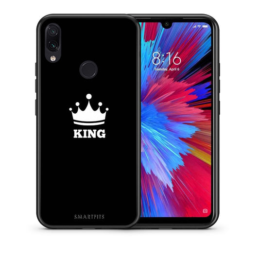 Θήκη Xiaomi Redmi Note 7 King Valentine από τη Smartfits με σχέδιο στο πίσω μέρος και μαύρο περίβλημα | Xiaomi Redmi Note 7 King Valentine case with colorful back and black bezels