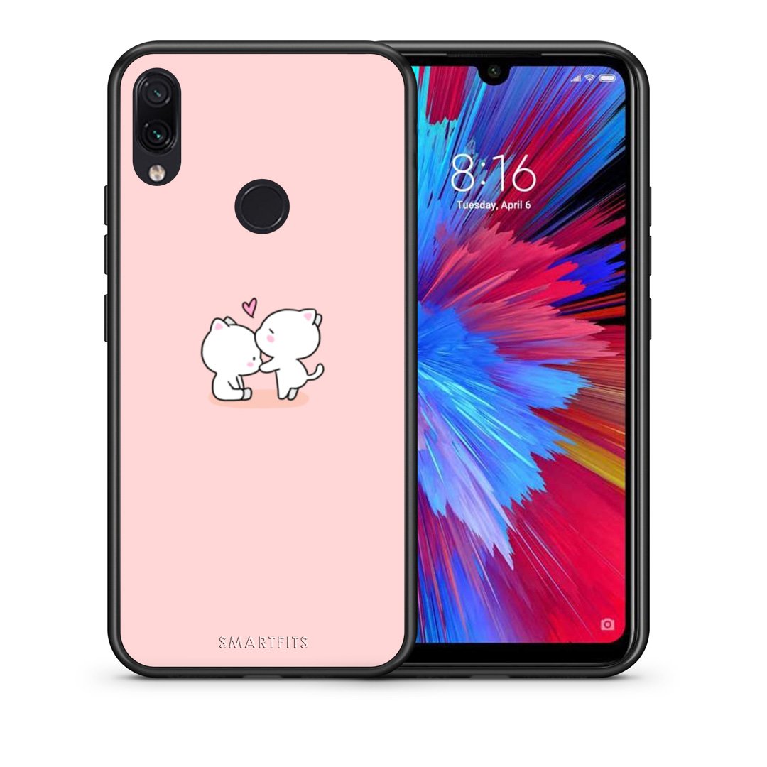 Θήκη Xiaomi Redmi Note 7 Love Valentine από τη Smartfits με σχέδιο στο πίσω μέρος και μαύρο περίβλημα | Xiaomi Redmi Note 7 Love Valentine case with colorful back and black bezels