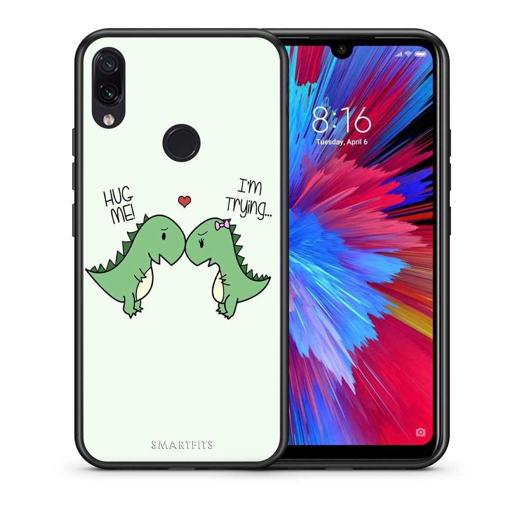 Θήκη Xiaomi Redmi Note 7 Rex Valentine από τη Smartfits με σχέδιο στο πίσω μέρος και μαύρο περίβλημα | Xiaomi Redmi Note 7 Rex Valentine case with colorful back and black bezels