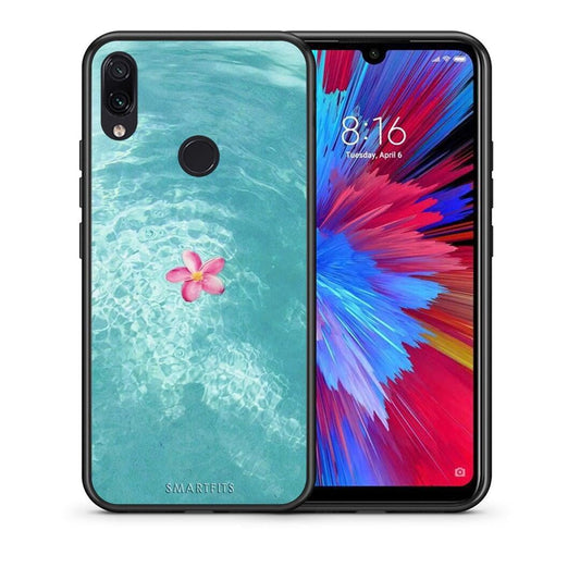 Θήκη Xiaomi Redmi Note 7 Water Flower από τη Smartfits με σχέδιο στο πίσω μέρος και μαύρο περίβλημα | Xiaomi Redmi Note 7 Water Flower case with colorful back and black bezels