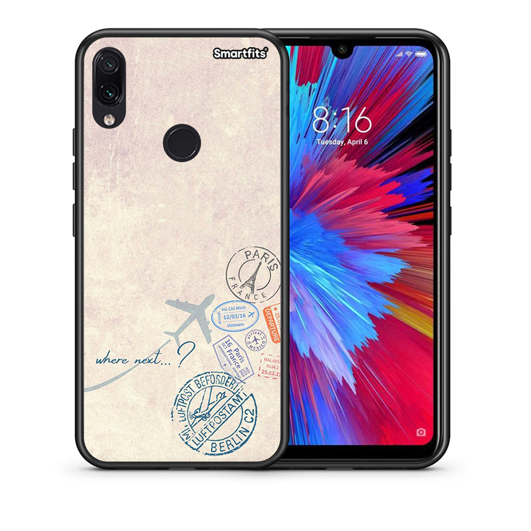 Θήκη Xiaomi Redmi Note 7 Where Next από τη Smartfits με σχέδιο στο πίσω μέρος και μαύρο περίβλημα | Xiaomi Redmi Note 7 Where Next case with colorful back and black bezels