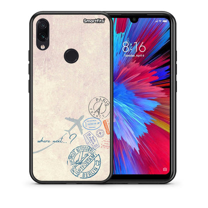 Θήκη Xiaomi Redmi Note 7 Where Next από τη Smartfits με σχέδιο στο πίσω μέρος και μαύρο περίβλημα | Xiaomi Redmi Note 7 Where Next case with colorful back and black bezels
