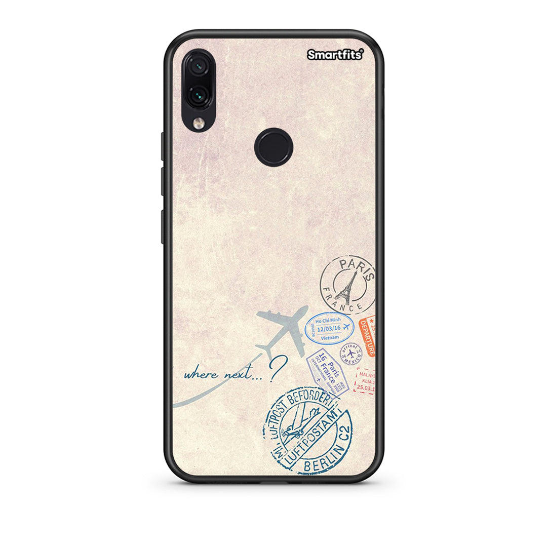 Xiaomi Redmi Note 7 Where Next Θήκη από τη Smartfits με σχέδιο στο πίσω μέρος και μαύρο περίβλημα | Smartphone case with colorful back and black bezels by Smartfits