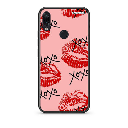 Xiaomi Redmi Note 7 XOXO Lips θήκη από τη Smartfits με σχέδιο στο πίσω μέρος και μαύρο περίβλημα | Smartphone case with colorful back and black bezels by Smartfits