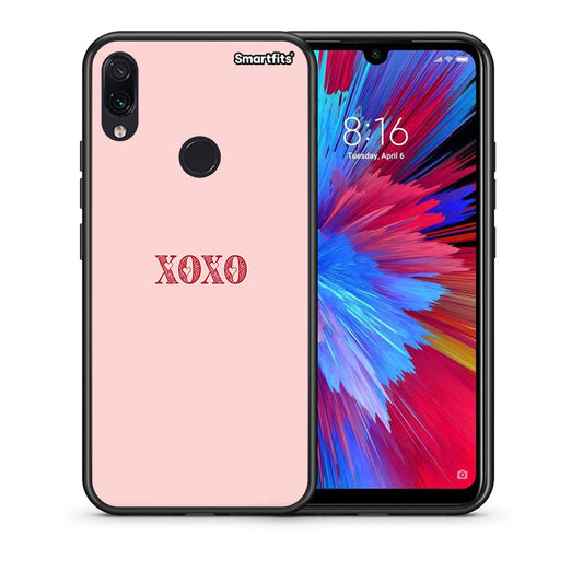 Θήκη Xiaomi Redmi Note 7 XOXO Love από τη Smartfits με σχέδιο στο πίσω μέρος και μαύρο περίβλημα | Xiaomi Redmi Note 7 XOXO Love case with colorful back and black bezels