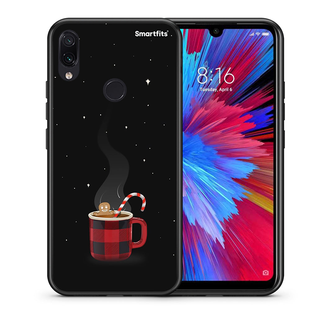 Θήκη Xiaomi Redmi Note 7 Xmas Bathing από τη Smartfits με σχέδιο στο πίσω μέρος και μαύρο περίβλημα | Xiaomi Redmi Note 7 Xmas Bathing case with colorful back and black bezels