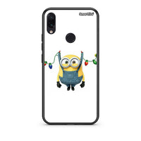 Thumbnail for Xiaomi Redmi Note 7 Xmas Minion Lights θήκη από τη Smartfits με σχέδιο στο πίσω μέρος και μαύρο περίβλημα | Smartphone case with colorful back and black bezels by Smartfits