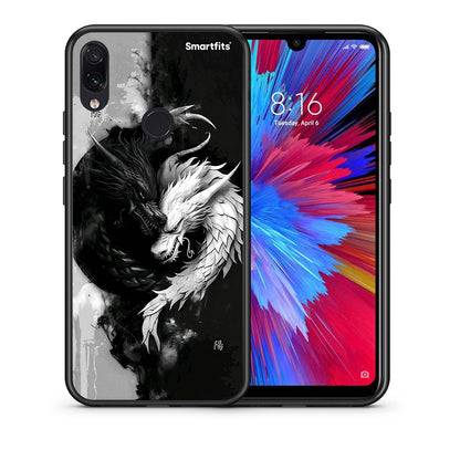 Θήκη Xiaomi Redmi Note 7 Yin Yang από τη Smartfits με σχέδιο στο πίσω μέρος και μαύρο περίβλημα | Xiaomi Redmi Note 7 Yin Yang case with colorful back and black bezels