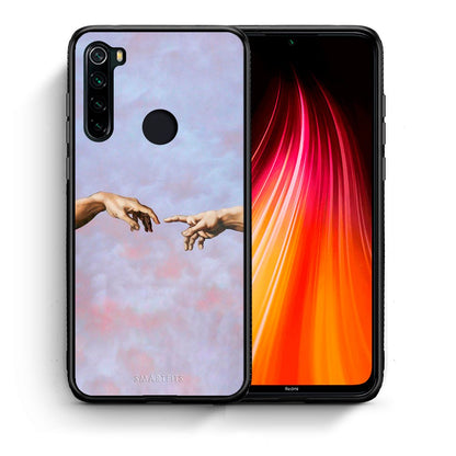 Θήκη Xiaomi Redmi Note 8 Adam Hand από τη Smartfits με σχέδιο στο πίσω μέρος και μαύρο περίβλημα | Xiaomi Redmi Note 8 Adam Hand case with colorful back and black bezels