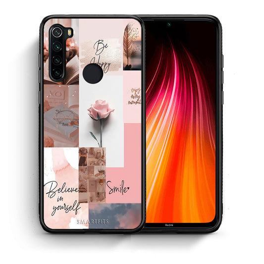Θήκη Xiaomi Redmi Note 8 Aesthetic Collage από τη Smartfits με σχέδιο στο πίσω μέρος και μαύρο περίβλημα | Xiaomi Redmi Note 8 Aesthetic Collage case with colorful back and black bezels