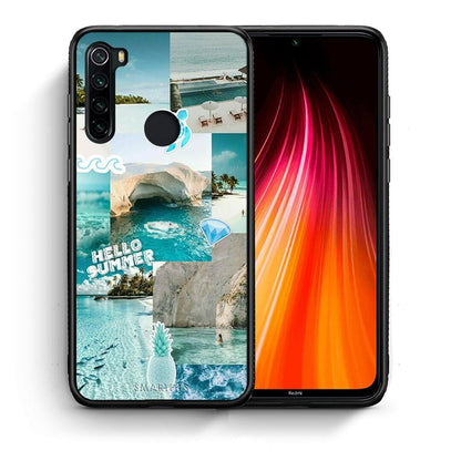 Θήκη Xiaomi Redmi Note 8 Aesthetic Summer από τη Smartfits με σχέδιο στο πίσω μέρος και μαύρο περίβλημα | Xiaomi Redmi Note 8 Aesthetic Summer case with colorful back and black bezels