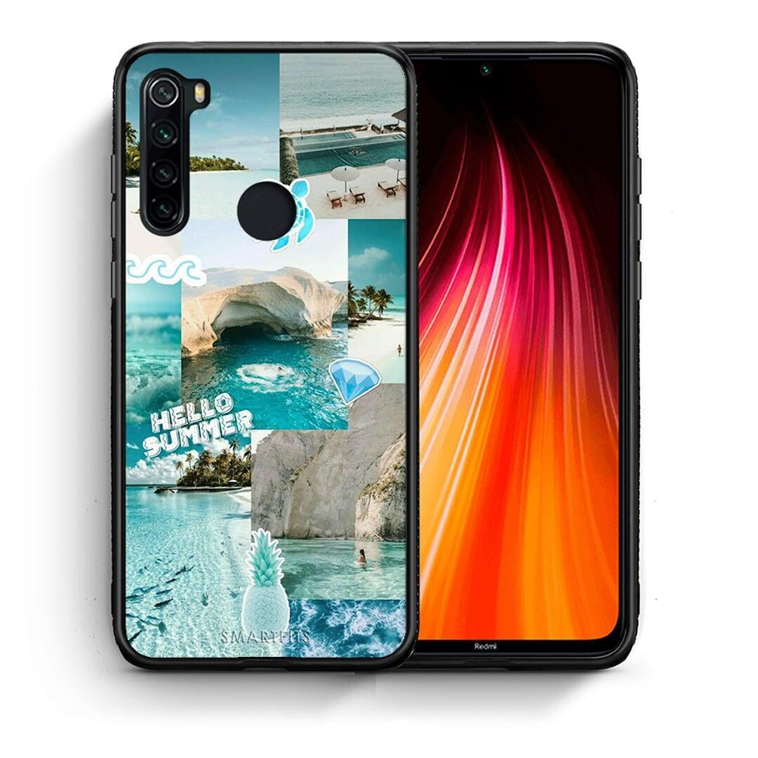 Θήκη Xiaomi Redmi Note 8 Aesthetic Summer από τη Smartfits με σχέδιο στο πίσω μέρος και μαύρο περίβλημα | Xiaomi Redmi Note 8 Aesthetic Summer case with colorful back and black bezels