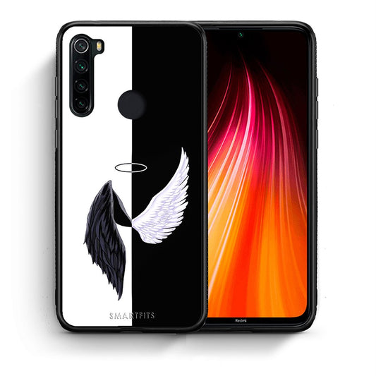 Θήκη Xiaomi Redmi Note 8 Angels Demons από τη Smartfits με σχέδιο στο πίσω μέρος και μαύρο περίβλημα | Xiaomi Redmi Note 8 Angels Demons case with colorful back and black bezels