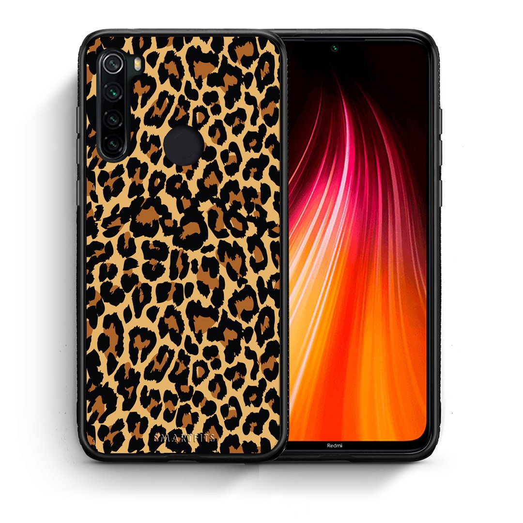 Θήκη Xiaomi Redmi Note 8 Leopard Animal από τη Smartfits με σχέδιο στο πίσω μέρος και μαύρο περίβλημα | Xiaomi Redmi Note 8 Leopard Animal case with colorful back and black bezels