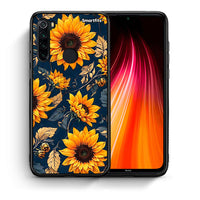 Thumbnail for Θήκη Xiaomi Redmi Note 8 Autumn Sunflowers από τη Smartfits με σχέδιο στο πίσω μέρος και μαύρο περίβλημα | Xiaomi Redmi Note 8 Autumn Sunflowers case with colorful back and black bezels