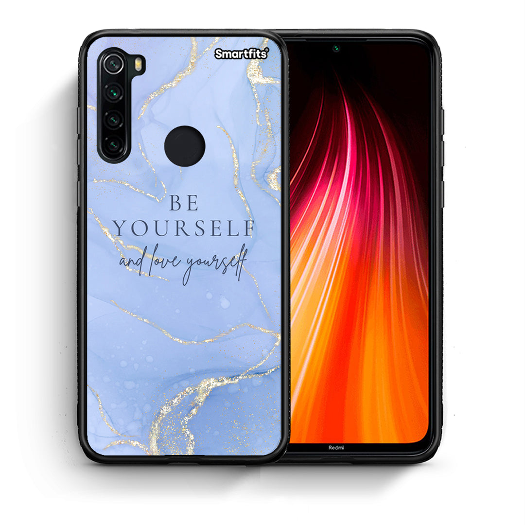 Θήκη Xiaomi Redmi Note 8 Be Yourself από τη Smartfits με σχέδιο στο πίσω μέρος και μαύρο περίβλημα | Xiaomi Redmi Note 8 Be Yourself case with colorful back and black bezels