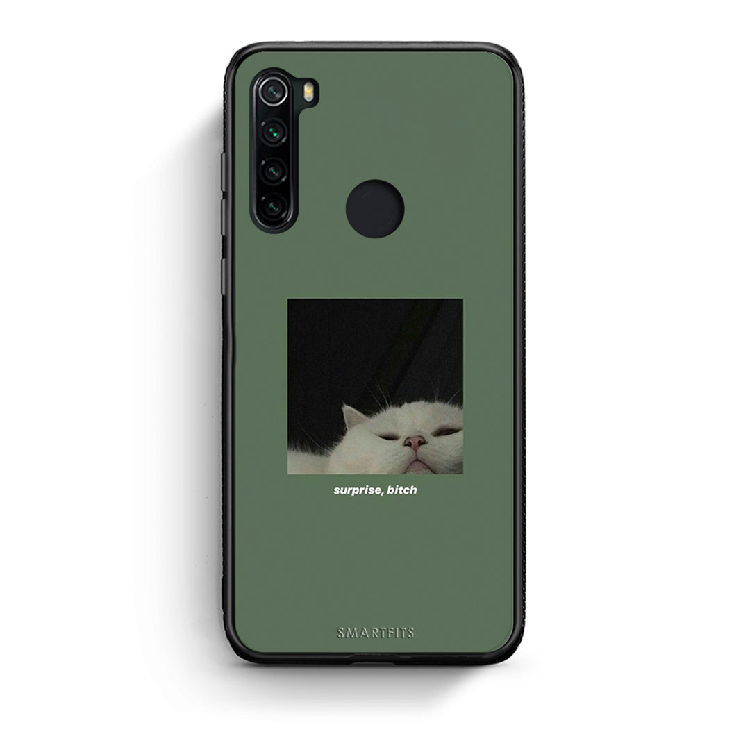 Xiaomi Redmi Note 8 Bitch Surprise θήκη από τη Smartfits με σχέδιο στο πίσω μέρος και μαύρο περίβλημα | Smartphone case with colorful back and black bezels by Smartfits