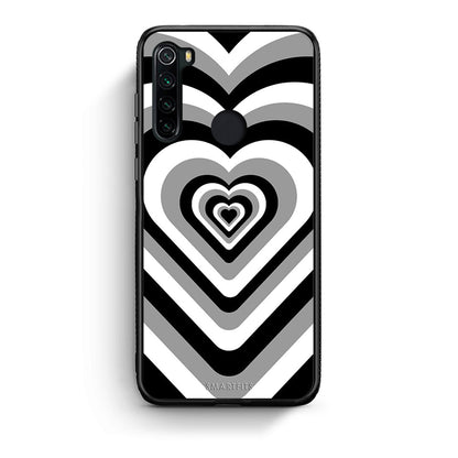 Xiaomi Redmi Note 8 Black Hearts θήκη από τη Smartfits με σχέδιο στο πίσω μέρος και μαύρο περίβλημα | Smartphone case with colorful back and black bezels by Smartfits
