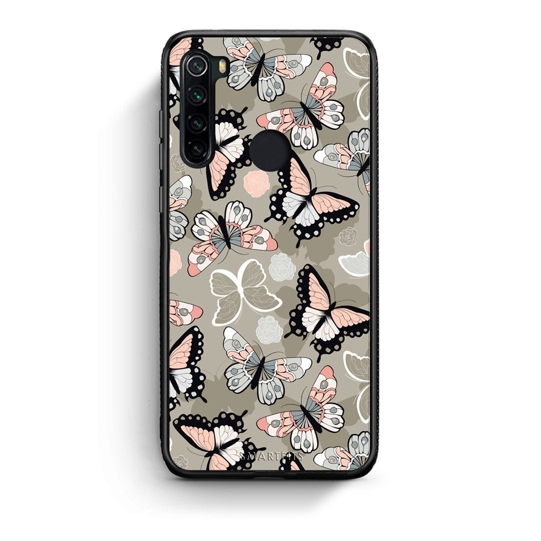 135 - Xiaomi Redmi Note 8 Butterflies Boho case, cover, bumper
