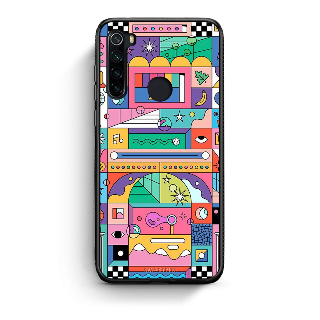Xiaomi Redmi Note 8 Bubbles Soap θήκη από τη Smartfits με σχέδιο στο πίσω μέρος και μαύρο περίβλημα | Smartphone case with colorful back and black bezels by Smartfits
