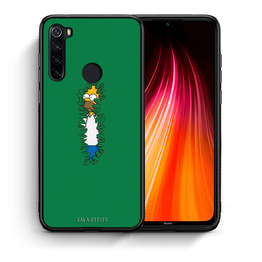 Θήκη Αγίου Βαλεντίνου Xiaomi Redmi Note 8 Bush Man από τη Smartfits με σχέδιο στο πίσω μέρος και μαύρο περίβλημα | Xiaomi Redmi Note 8 Bush Man case with colorful back and black bezels