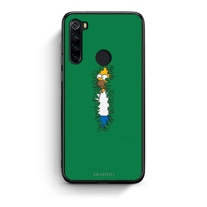 Xiaomi Redmi Note 8 Bush Man Θήκη Αγίου Βαλεντίνου από τη Smartfits με σχέδιο στο πίσω μέρος και μαύρο περίβλημα | Smartphone case with colorful back and black bezels by Smartfits