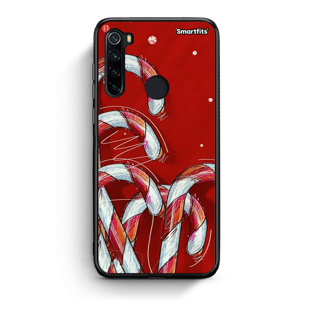 Xiaomi Redmi Note 8 Candy Cane θήκη από τη Smartfits με σχέδιο στο πίσω μέρος και μαύρο περίβλημα | Smartphone case with colorful back and black bezels by Smartfits