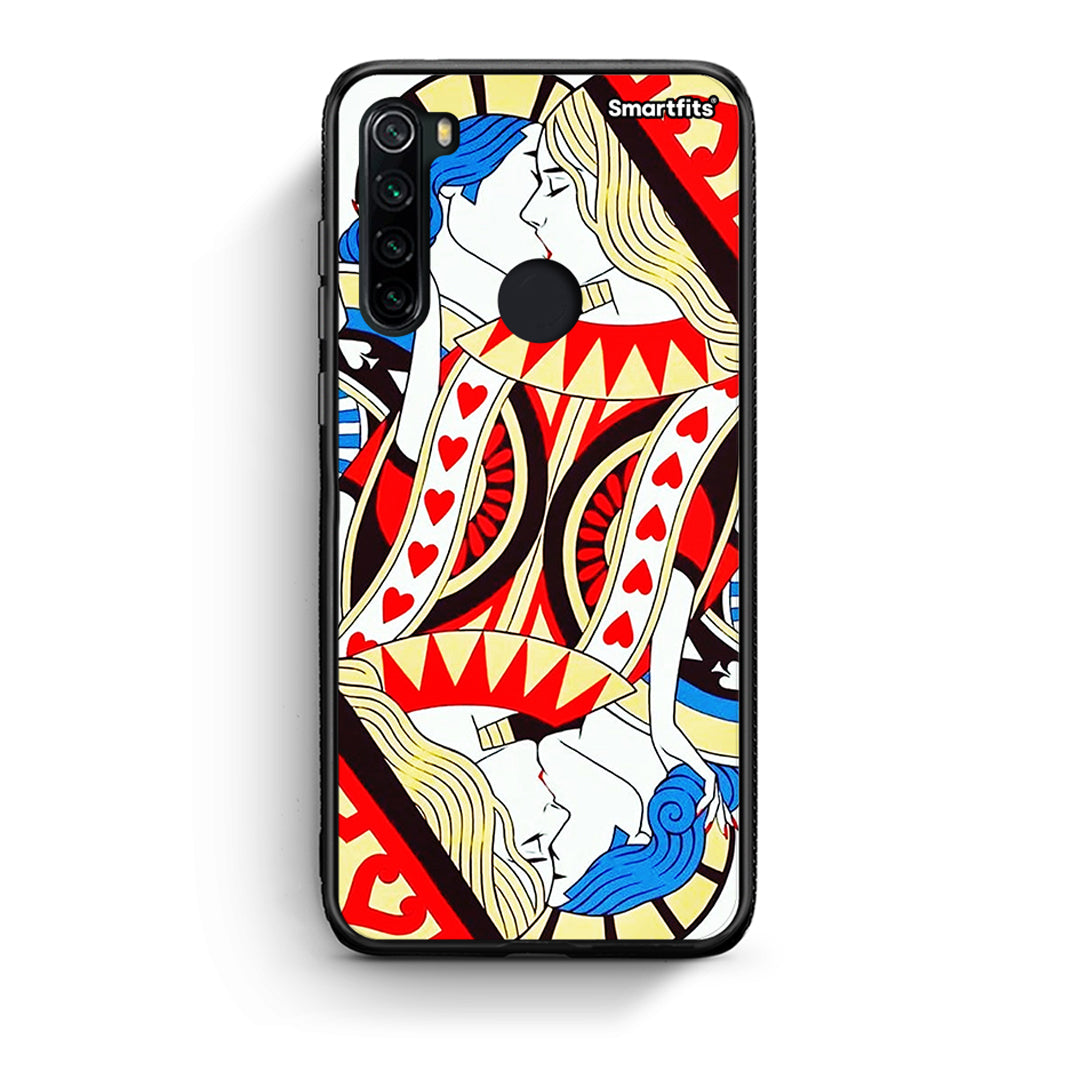 Xiaomi Redmi Note 8 Card Love θήκη από τη Smartfits με σχέδιο στο πίσω μέρος και μαύρο περίβλημα | Smartphone case with colorful back and black bezels by Smartfits