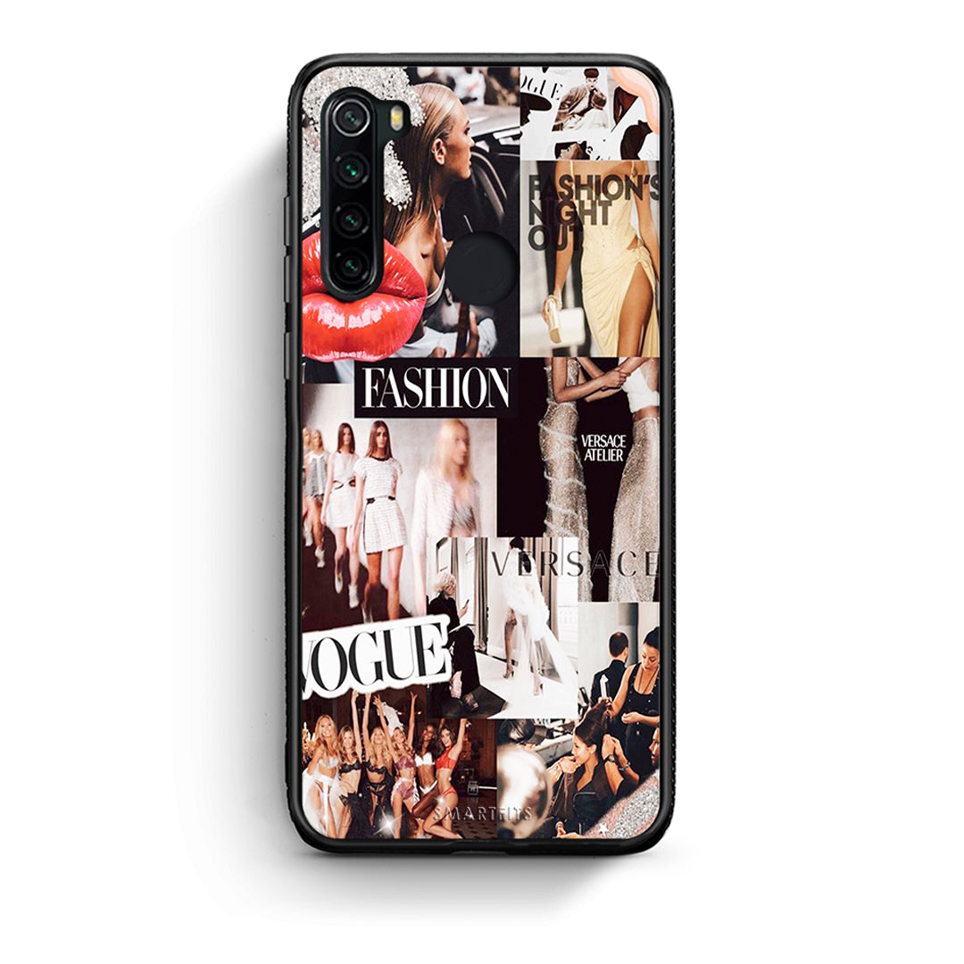 Xiaomi Redmi Note 8 Collage Fashion Θήκη Αγίου Βαλεντίνου από τη Smartfits με σχέδιο στο πίσω μέρος και μαύρο περίβλημα | Smartphone case with colorful back and black bezels by Smartfits