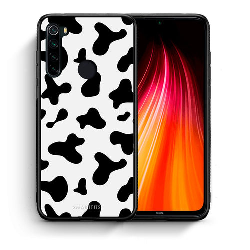 Θήκη Xiaomi Redmi Note 8 Cow Print από τη Smartfits με σχέδιο στο πίσω μέρος και μαύρο περίβλημα | Xiaomi Redmi Note 8 Cow Print case with colorful back and black bezels