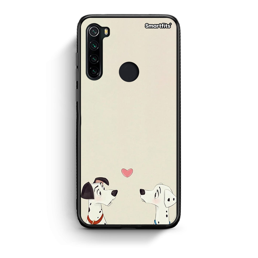 Xiaomi Redmi Note 8 Dalmatians Love θήκη από τη Smartfits με σχέδιο στο πίσω μέρος και μαύρο περίβλημα | Smartphone case with colorful back and black bezels by Smartfits