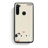 Thumbnail for Xiaomi Redmi Note 8 Dalmatians Love θήκη από τη Smartfits με σχέδιο στο πίσω μέρος και μαύρο περίβλημα | Smartphone case with colorful back and black bezels by Smartfits