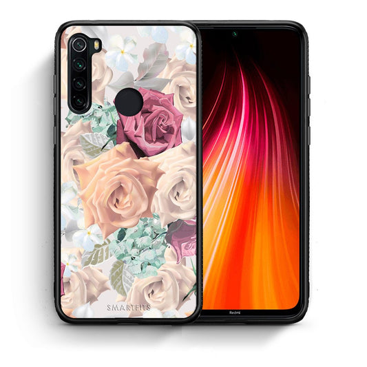 Θήκη Xiaomi Redmi Note 8 Bouquet Floral από τη Smartfits με σχέδιο στο πίσω μέρος και μαύρο περίβλημα | Xiaomi Redmi Note 8 Bouquet Floral case with colorful back and black bezels