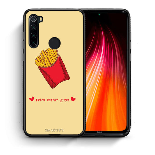 Θήκη Αγίου Βαλεντίνου Xiaomi Redmi Note 8 Fries Before Guys από τη Smartfits με σχέδιο στο πίσω μέρος και μαύρο περίβλημα | Xiaomi Redmi Note 8 Fries Before Guys case with colorful back and black bezels