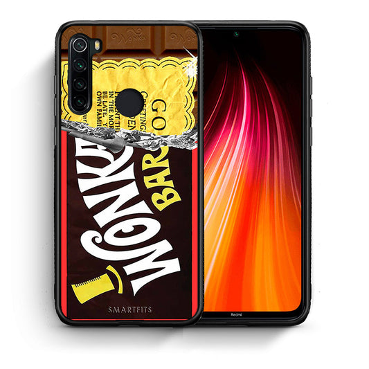 Θήκη Xiaomi Redmi Note 8 Golden Ticket από τη Smartfits με σχέδιο στο πίσω μέρος και μαύρο περίβλημα | Xiaomi Redmi Note 8 Golden Ticket case with colorful back and black bezels