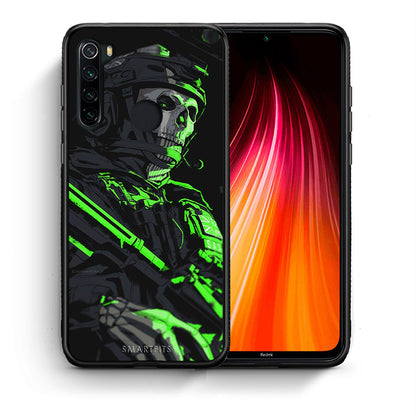 Θήκη Αγίου Βαλεντίνου Xiaomi Redmi Note 8 Green Soldier από τη Smartfits με σχέδιο στο πίσω μέρος και μαύρο περίβλημα | Xiaomi Redmi Note 8 Green Soldier case with colorful back and black bezels