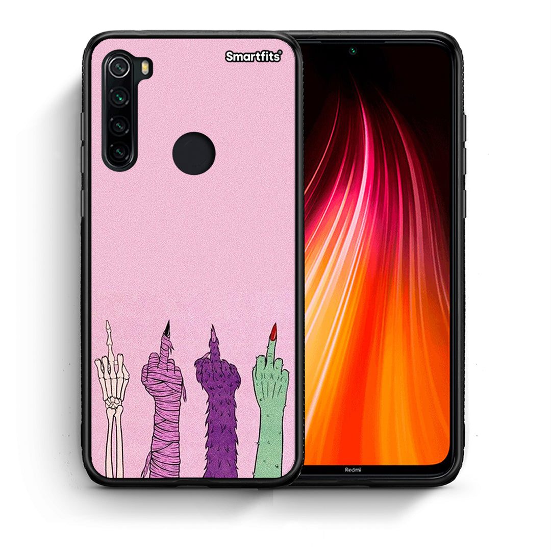 Θήκη Xiaomi Redmi Note 8 Halloween Be A Lady από τη Smartfits με σχέδιο στο πίσω μέρος και μαύρο περίβλημα | Xiaomi Redmi Note 8 Halloween Be A Lady case with colorful back and black bezels