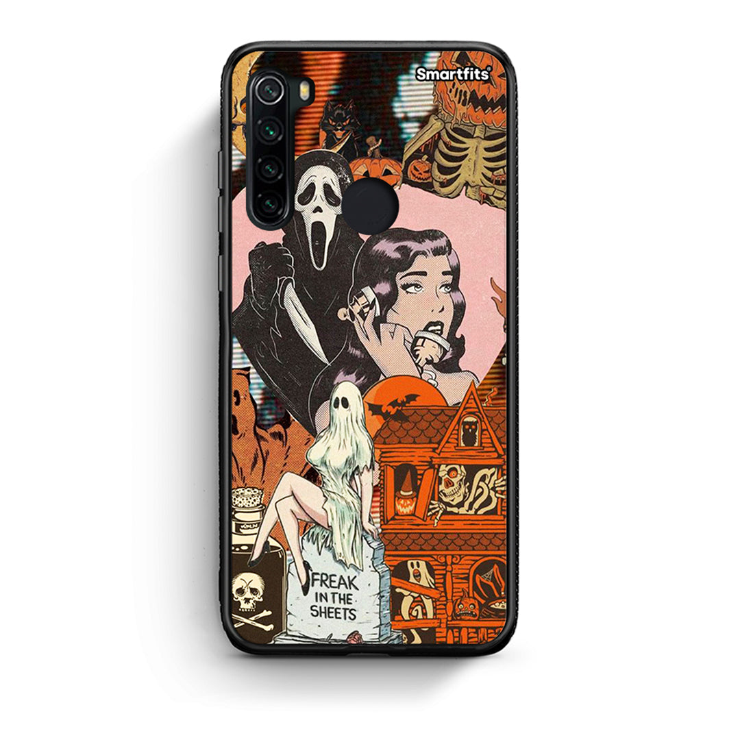 Xiaomi Redmi Note 8 Halloween Collage Θήκη από τη Smartfits με σχέδιο στο πίσω μέρος και μαύρο περίβλημα | Smartphone case with colorful back and black bezels by Smartfits