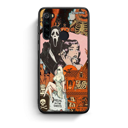 Xiaomi Redmi Note 8 Halloween Collage Θήκη από τη Smartfits με σχέδιο στο πίσω μέρος και μαύρο περίβλημα | Smartphone case with colorful back and black bezels by Smartfits