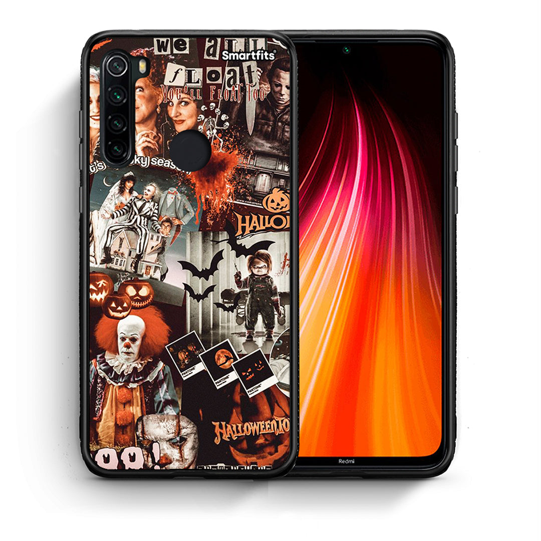 Θήκη Xiaomi Redmi Note 8 Halloween Spooky Season από τη Smartfits με σχέδιο στο πίσω μέρος και μαύρο περίβλημα | Xiaomi Redmi Note 8 Halloween Spooky Season case with colorful back and black bezels