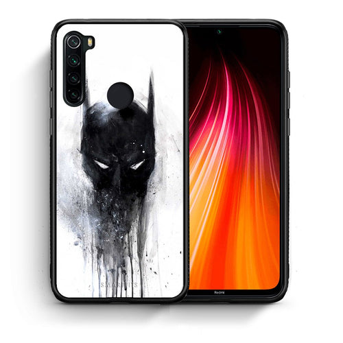 Θήκη Xiaomi Redmi Note 8 Paint Bat Hero από τη Smartfits με σχέδιο στο πίσω μέρος και μαύρο περίβλημα | Xiaomi Redmi Note 8 Paint Bat Hero case with colorful back and black bezels