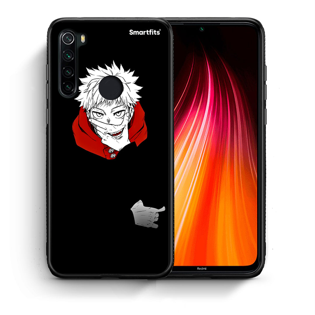 Θήκη Xiaomi Redmi Note 8 Itadori Anime από τη Smartfits με σχέδιο στο πίσω μέρος και μαύρο περίβλημα | Xiaomi Redmi Note 8 Itadori Anime case with colorful back and black bezels